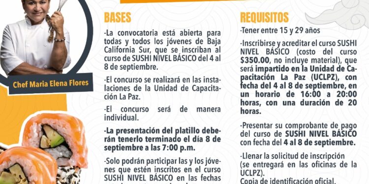 LANZA ICATEBCS CONVOCATORIA DE CONCURSO DE ELABORACIÓN DE SUSHI BÁSICO