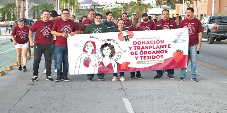 DESARROLLÓ SALUD ESTATAL CAMINATA PARA PROMOVER LA DONACIÓN DE ÓRGANOS Y TEJIDOS PARA TRASPLANTES