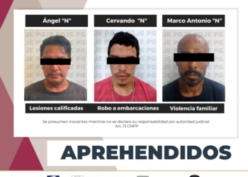 APREHENDE PGJE A TRES PERSONAS EN BCS