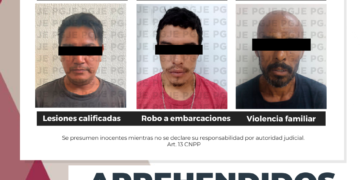 APREHENDE PGJE A TRES PERSONAS EN BCS