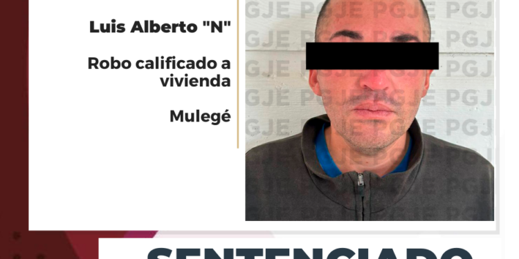 OBTIENE PGJE SENTENCIA DE MÁS DE 5 AÑOS DE PRISIÓN PARA CULPABLE DE ROBO CON VIOLENCIA