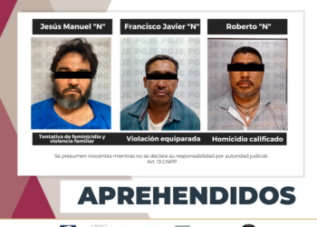 DETIENE PGJE A TRES PERSONAS BUSCADAS POR DELITOS GRAVES