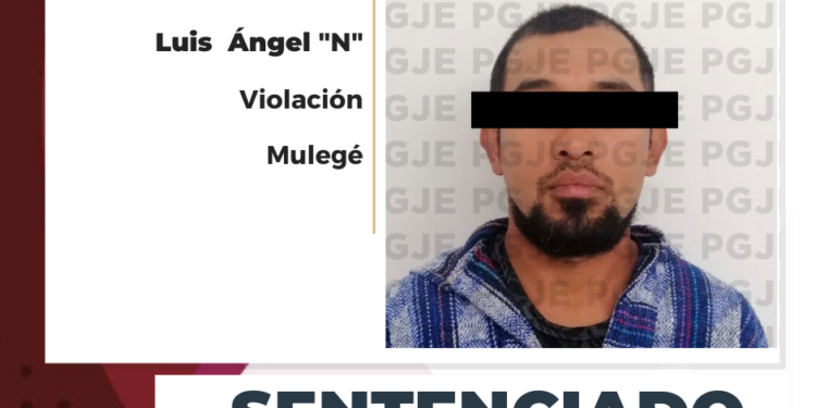 POR VIOLACIÓN EQUIPARADA OBTIENE PGJE 10 AÑOS DE PRISIÓN PARA SUJETO