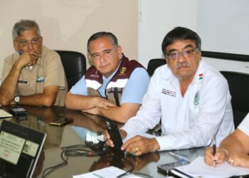 Durante el desarrollo de la tercera sesión permanente del Consejo Municipal de Protección Civil entorno al progreso de la tormenta tropical “Lidia”