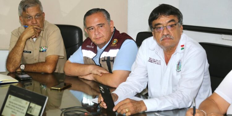 Durante el desarrollo de la tercera sesión permanente del Consejo Municipal de Protección Civil entorno al progreso de la tormenta tropical “Lidia”