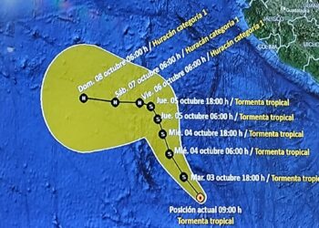 Se formó la tormenta tropical Lidia al sur de las costas de Michoacán y Colima