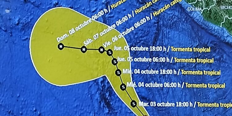 Se formó la tormenta tropical Lidia al sur de las costas de Michoacán y Colima