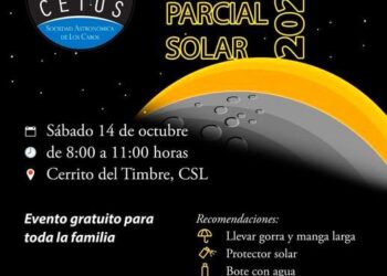 Se realizará una actividad familiar para presenciar el fenómeno conocido como eclipse parcial de sol 2023, la cual se realizará en el Cerrito del Timbre de 08:00 a 11:00 de la mañana