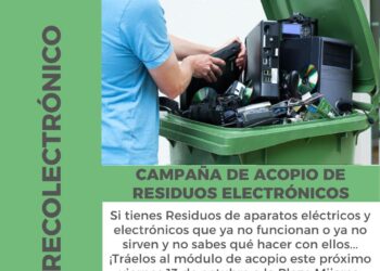 invita a la ciudadanía a participar en la Campaña de Centros de Acopio de Residuos Electrónicos que se instalará en la explanada frente a Palacio Municipal