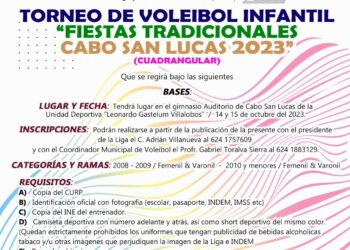 Invitan a participar en el Torneo de Voleibol Infantil, que se realizará el próximo sábado 14 y domingo 15 de octubre en el auditorio municipal Leonardo Gastelum Villalobos.