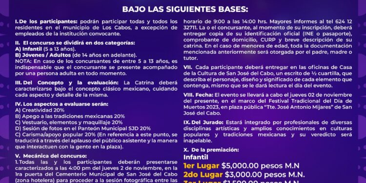 El Gobierno de Los Cabos a través del Instituto de la Cultura y las Artes (ICA) y la Casa de la Cultura “Profesor Alfredo Green González” invitan a las asociaciones civiles