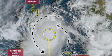 La tormenta tropical ‘’Lidia’’ se localizó este lunes a 525 km al sur-suroeste de Cabo San Lucas,