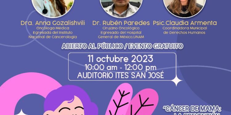 Invitan a la ciudadanía en general al ciclo gratuito de conferencias en contra del Cáncer de Mama