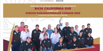 DELEGACIÓN SUDCALIFORNIANA LISTA PARA LOS PARANACIONALES CONADE 2023: CEREMONIA DE ABANDERAMIENTO EN EL CRIT BCS