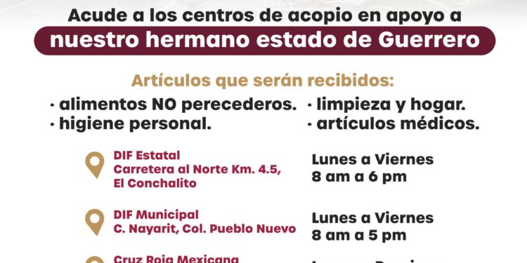 APERTURA GOBIERNO DE BCS CENTROS DE ACOPIO EN APOYO AL ESTADO DE GUERRERO&nbsp;&nbsp;