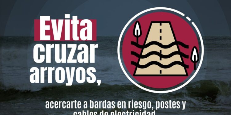LLAMA GOBIERNO DEL ESTADO A POBLACIÓN A EVITAR RIESGOS POR CORRIDA DE ARROYOS
