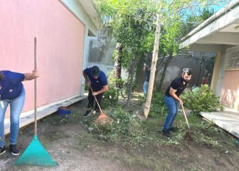 Realizan labores de limpieza en las instalaciones de la Asociación Movilize Mankind