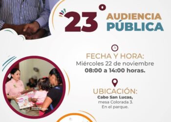 Será este próximo miércoles 22 de noviembre cuando el presidente municipal de Los Cabos, Oscar Leggs Castro, presida la 23° Audiencia Pública en la colonia Mesa Colorada 3, en Cabo San Lucas
