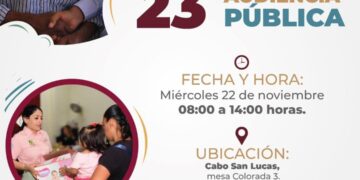 Será este próximo miércoles 22 de noviembre cuando el presidente municipal de Los Cabos, Oscar Leggs Castro, presida la 23° Audiencia Pública en la colonia Mesa Colorada 3, en Cabo San Lucas