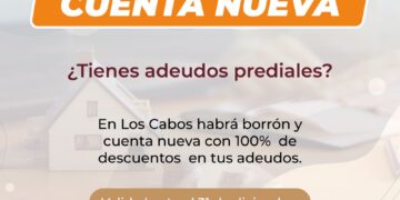 Invita a la población que tenga recargos de hasta 5 años en el pago de su predial, a ponerse al corriente y obtener el 100% de descuentos a través de la Campaña Borrón y Cuenta Nueva