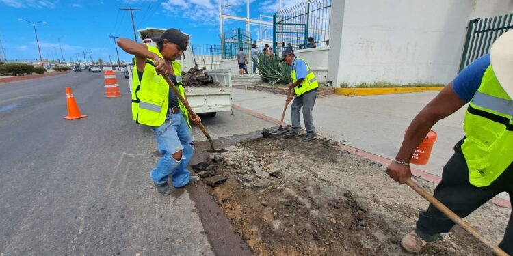 Avanzan de manera favorable en la delegación de Cabo San Lucas, con obras que están dirigidas al mejoramiento de la infraestructura vial y para el beneficio de la ciudadanía