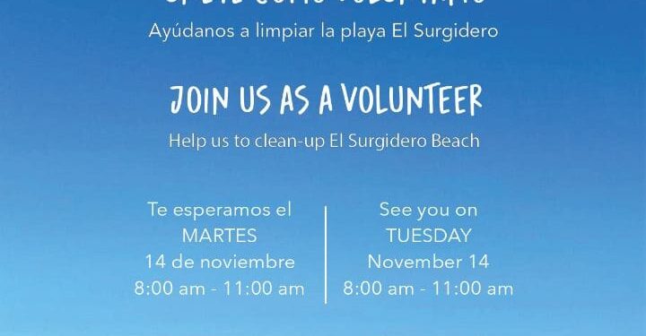 Se realizará una campaña de limpieza en la playa El Surgidero, ubicada en la delegación de La Ribera.