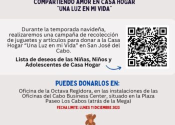 La VIII regidora del XIV Ayuntamiento de Los Cabos, Sarahí Ramos Murillo, invita a la ciudadanía a donar juguetes