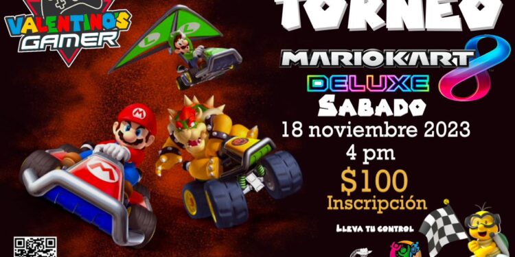 En colaboración con la empresa Valentino’s Gamer en San José del Cabo, invitan al Torneo de Mario Kart Deluxe