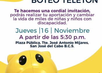 El Gobierno de Los Cabos a través del Instituto Municipal para el Desarrollo e Inclusión de Personas con Discapacidad (IMDIS), hace una cordial invitación a la población en general a sumarse al arranque del Boteo TELETÓN 2023.