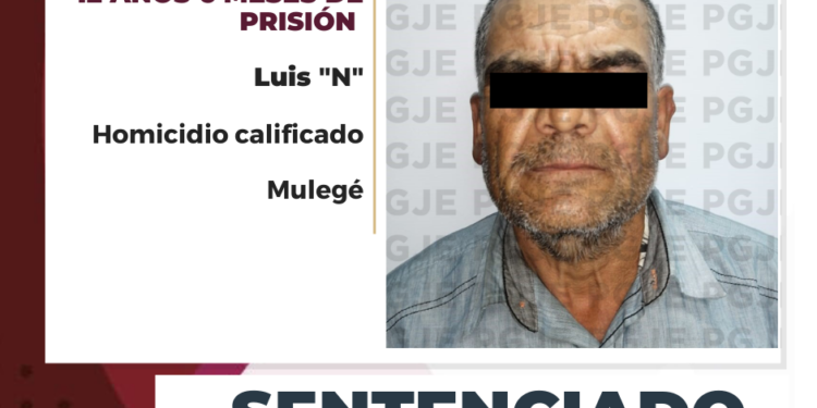 POR HOMICIDIO CALIFICADO OBTIENE PGJE MÁS DE 12 AÑOS DE PRISIÓN PARA LUIS “N”