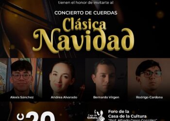 Concierto de cuerdas: Clásica Navidad, este 20 de diciembre en punto de las 8:00 de la noche en la Casa de Cultura “Profesor Alfredo Green González” en San José del Cabo