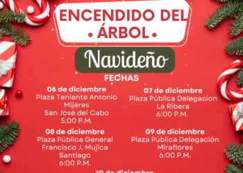 invita a la población cabeña a los encendidos de árboles navideños en la cabecera municipal y delegaciones