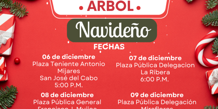 invita a la población cabeña a los encendidos de árboles navideños en la cabecera municipal y delegaciones