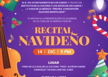 Casa de la Música “Profesora Concepción Olachea Montejano”, invitan a todas las familias al “Recital Navideño”