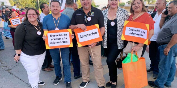 Marcha pacífica en la delegación de Cabo San Lucas, bajo el lema 2023: “Dignidad, libertad y justicia para todas las personas”. 