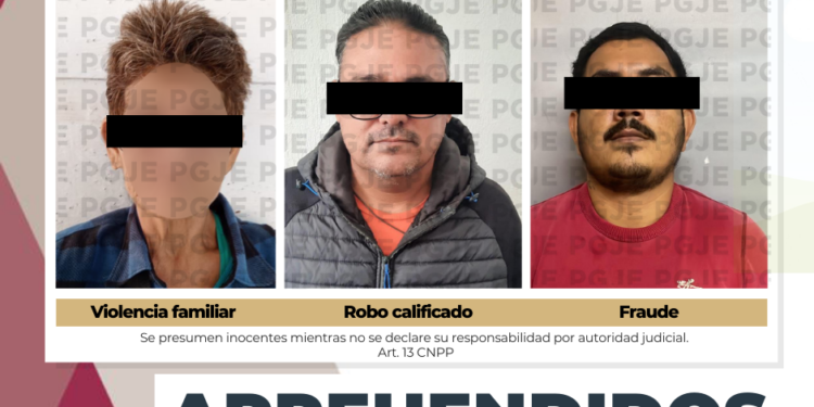 APREHENDE PGJE A TRES PERSONAS 
