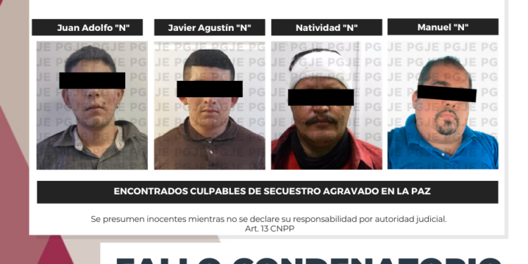 OBTIENE PGJE 4 FALLOS CONDENATORIOS POR SECUESTRO AGRAVADO CONTRA CULPABLES DE COMETERLO