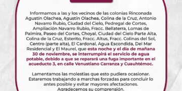 Reparará OOMSAPAS La Paz fuga en las calles Carranza y Cuauhtémoc