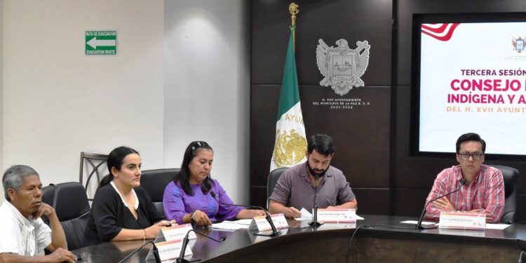 Sesiona Consejo Municipal Indígena y Afromexicano del Ayuntamiento de La Paz