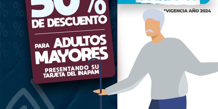 Para este 2024 se mantendrán vigentes los descuentos del 50% para las personas adultas mayores y/o con discapacidad