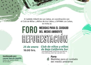 Se le hace la invitación a la población en general al Foro Medidas para el Cuidado del Medio Ambiente y Reforestación el jueves 25 de enero a las 4:00 de la tarde