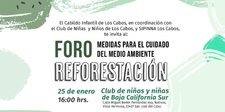 Se le hace la invitación a la población en general al Foro Medidas para el Cuidado del Medio Ambiente y Reforestación el jueves 25 de enero a las 4:00 de la tarde