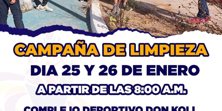 Se invita a la ciudadanía en general a sumarse a la jornada de aseo que se realizará en el complejo deportivo Don Koll, en Cabo San Lucas.