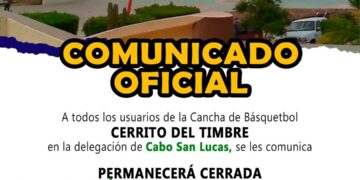 Este viernes 26 de enero la cancha de básquetbol “Cerrito del Timbre” permanecerá cerrada al público en general, debido a los trabajos de mantenimiento y rehabilitación que estarán efectuándose en este espacio