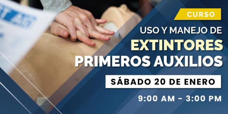Invitación al público en general a ser parte del curso “Primeros Auxilios y Manejo de Extintores”, con una cuota de recuperación de $750 pesos por persona este próximo sábado 20 de enero de 9:00 de la mañana a 3:00 de la tarde en la Estación #1 de la colonia Centro