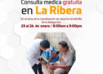 Del 23 al 26 de enero se estarán brindando consultas médicas en la delegación de La Ribera.