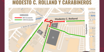 INICIA REPARACIÓN DEL CRUCERO DE LAS CALLES MODESTO C. ROLLAND Y CARABINEROS