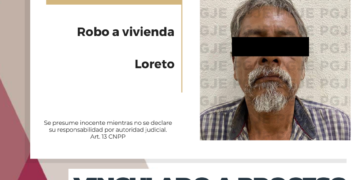 OBTIENE PGJE VINCULACIÓN A PROCESO POR ROBO A VIVIENDA EN LORETO 
