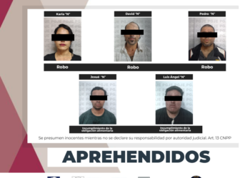 APREHENDE PGJE A 5 PERSONAS POR DIVERSOS DELITOS 