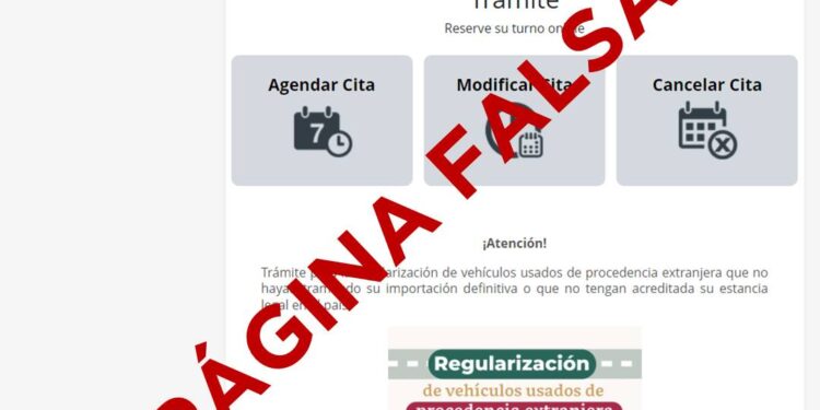 ALERTA REPUVE SOBRE PÁGINA FALSA DE REGULARIZACIÓN VEHICULAR